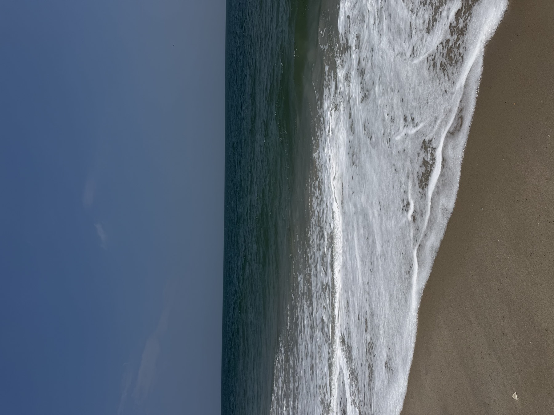 Atlantic surf breaking close to shore in Delaware