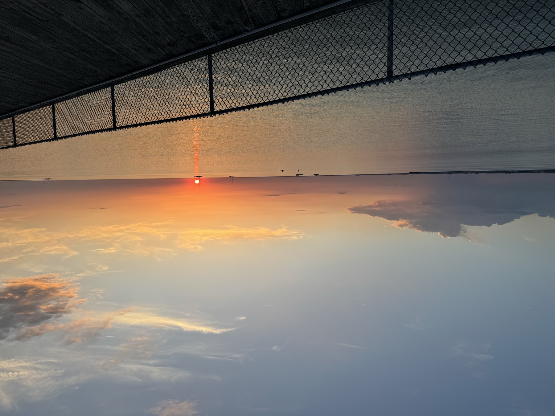 A Delaware waterfront at sunset